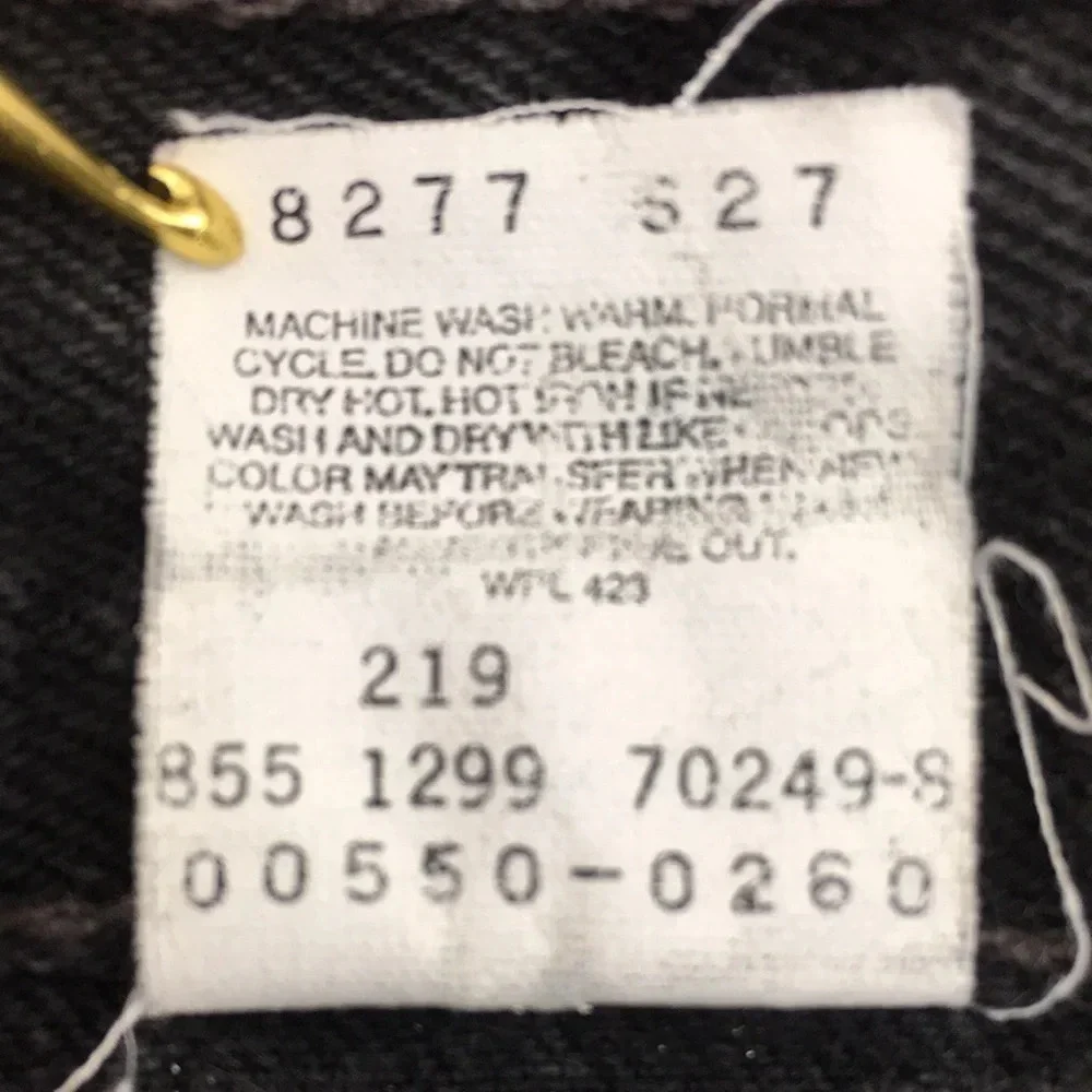 Levis 550 Jeans Mens 40x30 Black Denim Relaxed Fit 100% Cotton Vintage‎ 1999